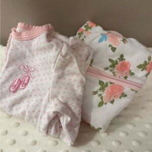 Floral and Polka Dot Kids Pajamas Set